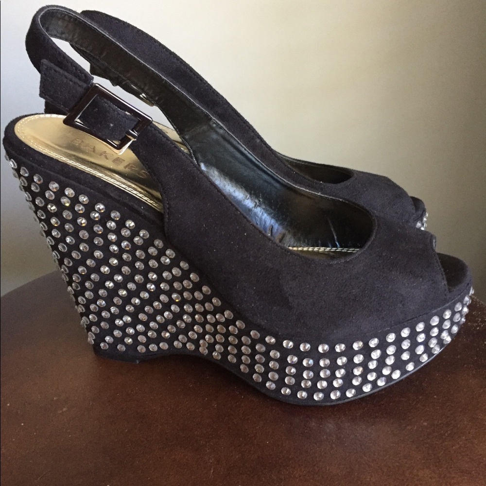 Rhinestone sling back heels